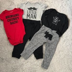 Baby boy onesie & pants bundle, 12-18 months